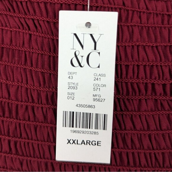 New York & Company NY&C Wine Red Milkmaid Maxi Floor Length Cardigan XXL NWT - Picture 7 of 10
